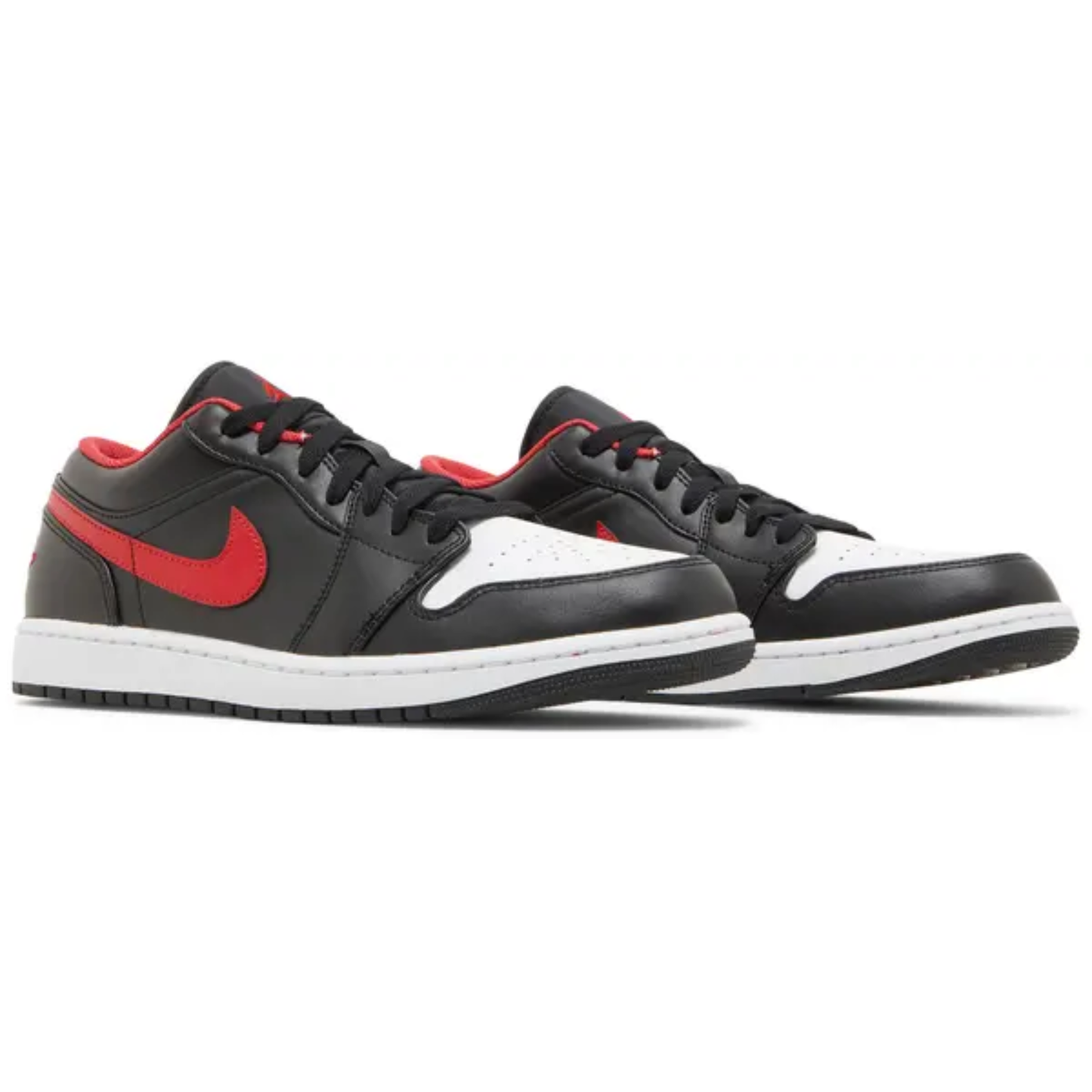 Jordan Men's Black Air Jordan 1 Low 'White Toe' Sneakers, 553558 063