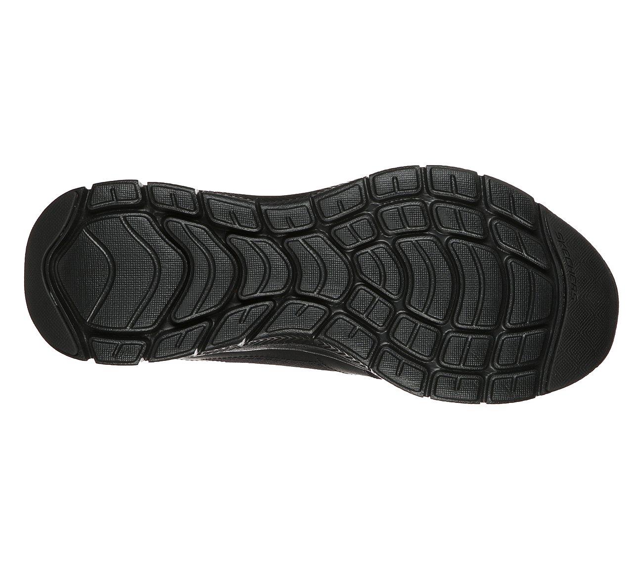 Mens Wide Fit Skechers Flex Advantage 4.0 - 232225 Walking Black Trainers