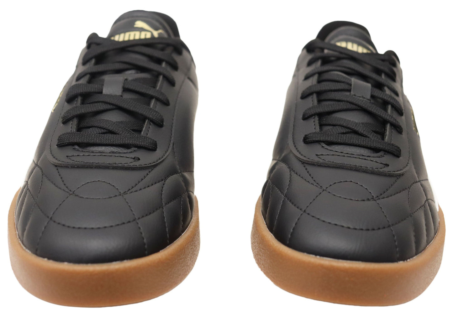 Puma Club II Indoor Mens Comfortable Lace Up Shoes Black White