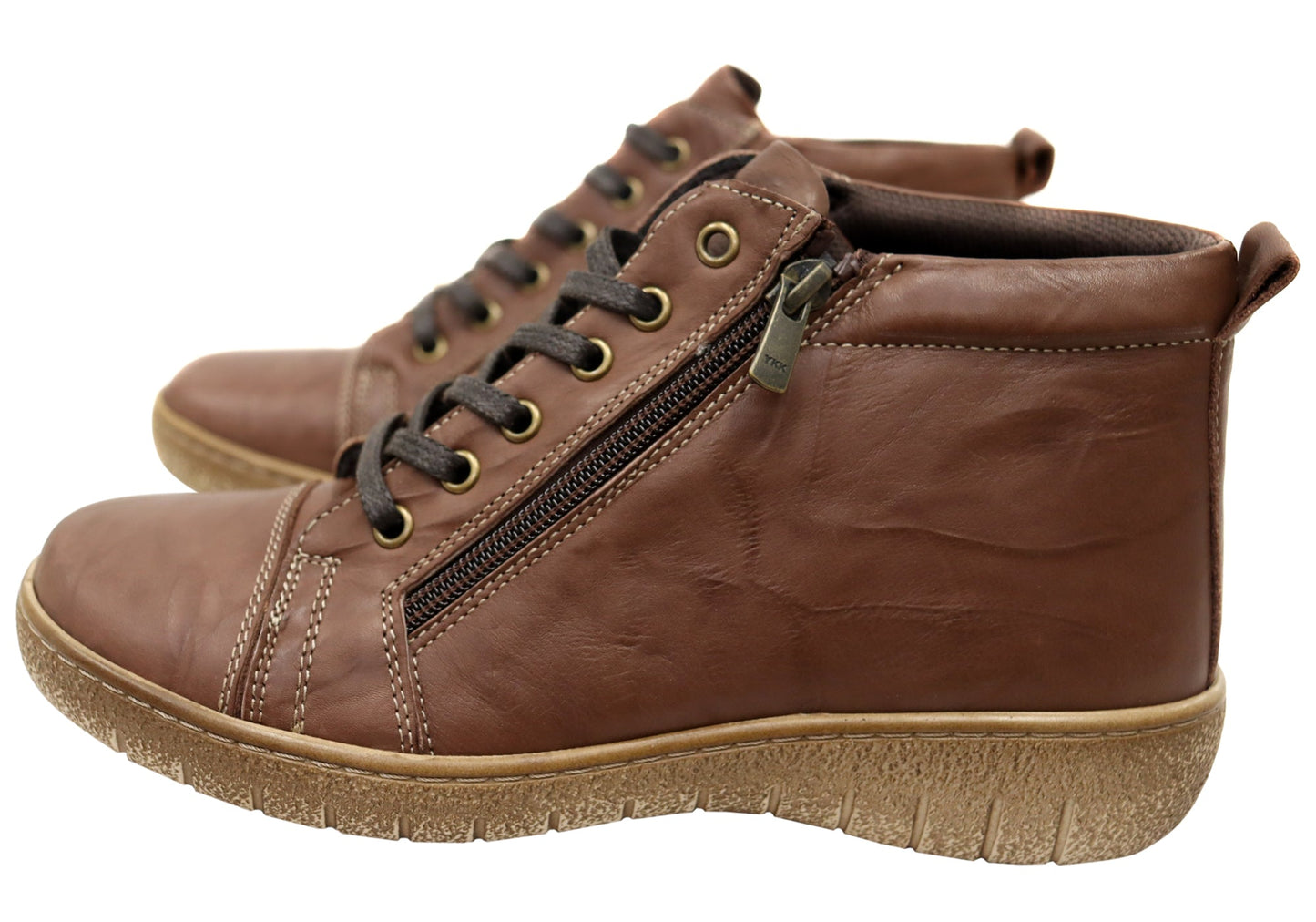 Cabello Comfort 7232-420 Womens Comfort Leather European Ankle Boots