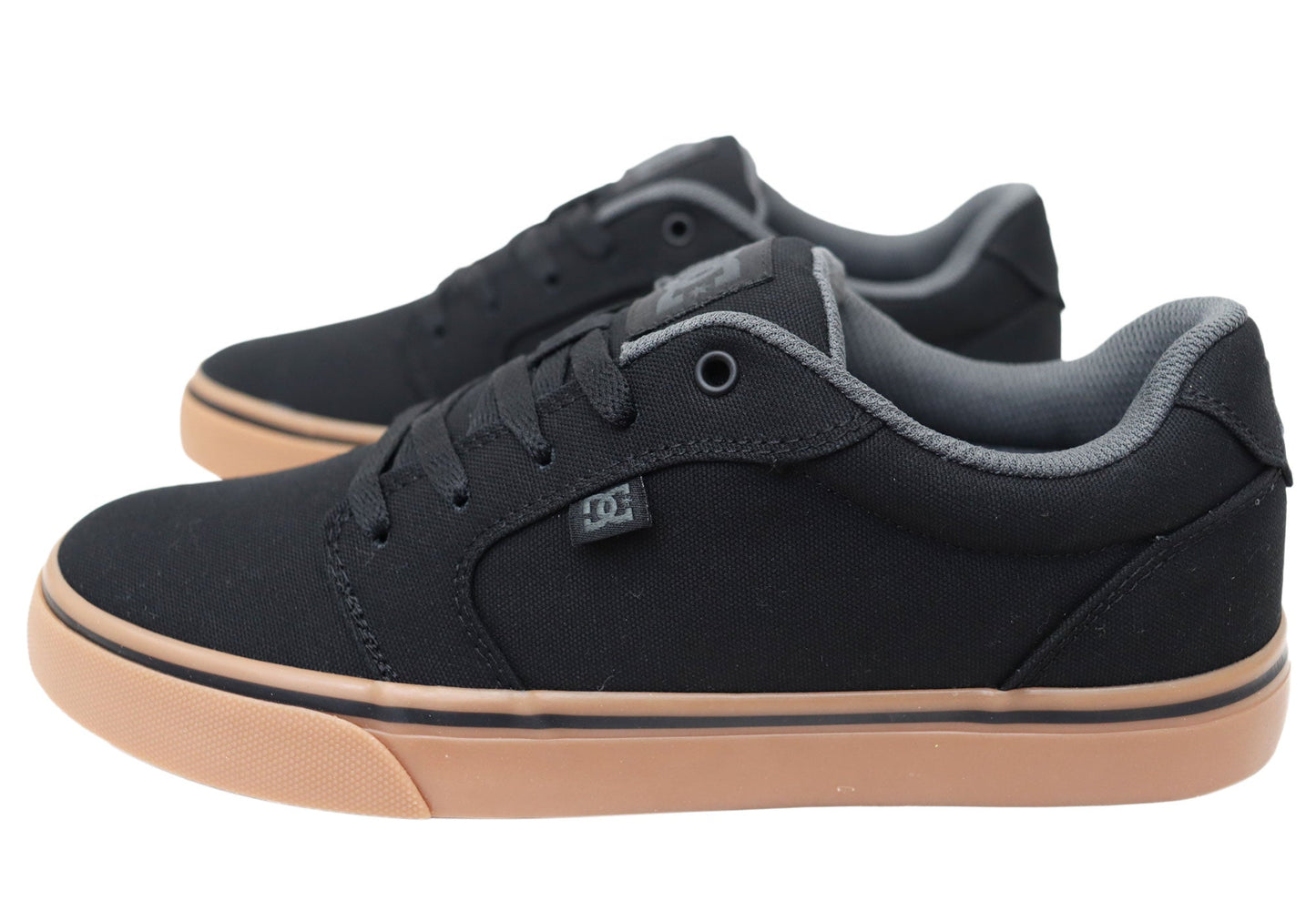 DC Shoes Mens Comfortable Anvil TX Lace Up Shoes Black Black Gum