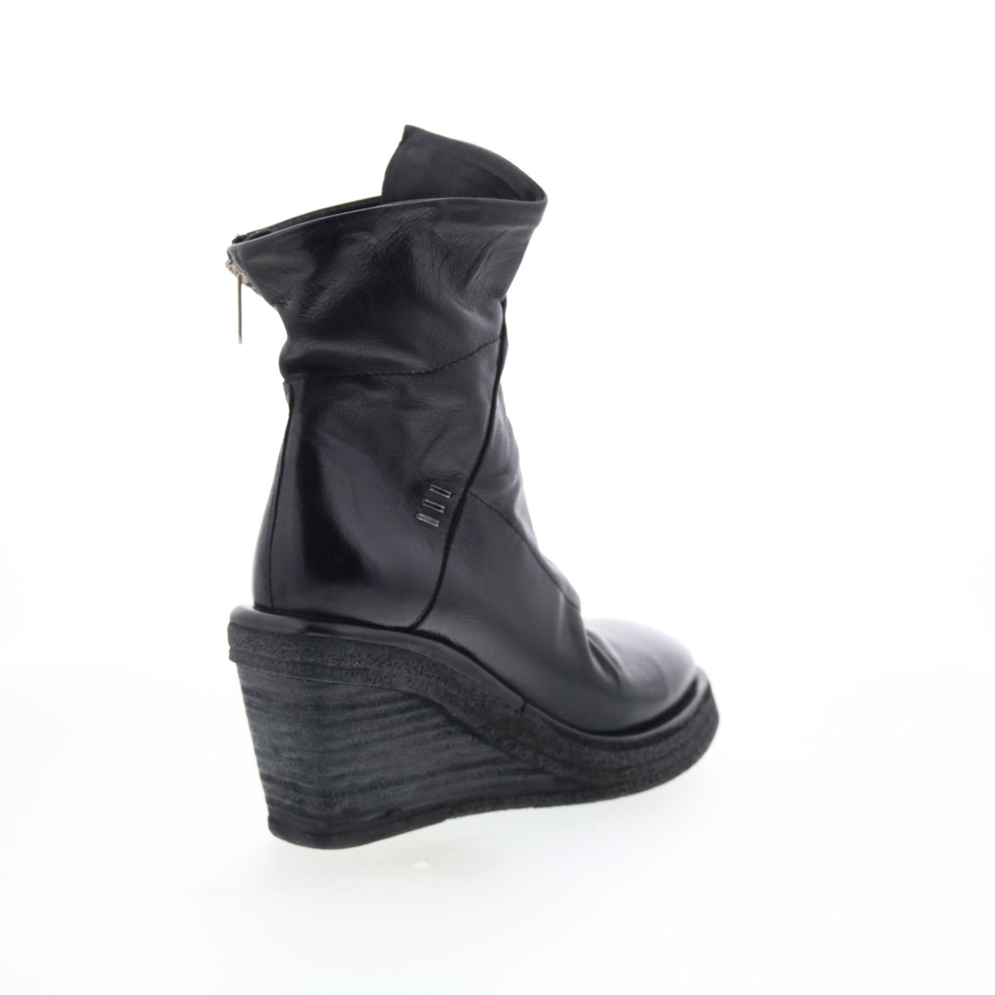 A.S. 98 Tremont Womens Black Leather Zipper Casual Dress Boots