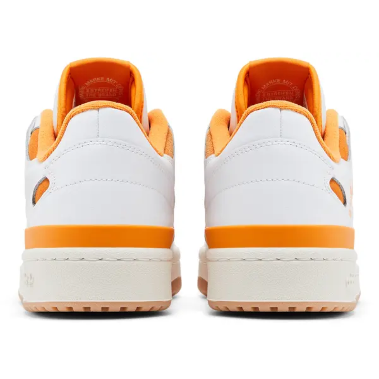 Adidas Men's White/Orange Forum Low CL Sneakers, IH7831 (No Box)