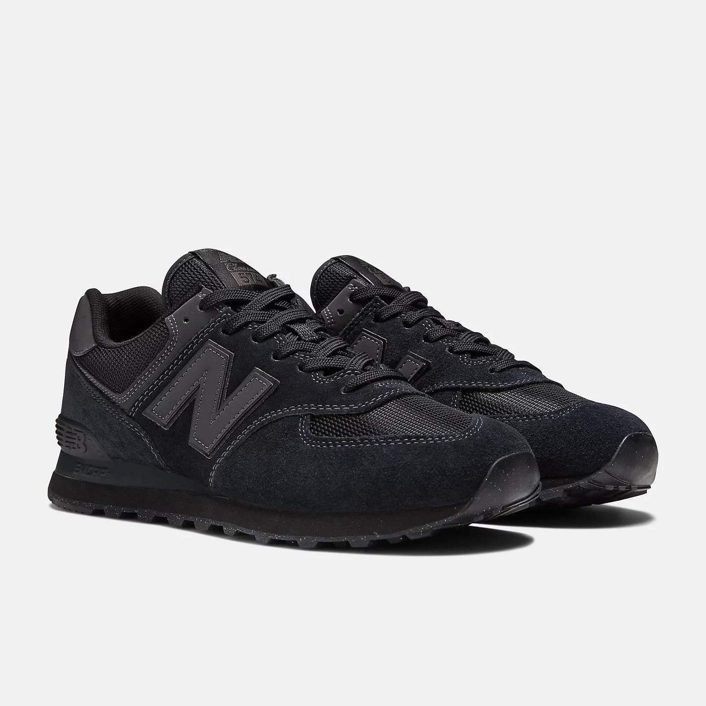 Men's Wide Fit New Balance ML574EVE Walking/Running Trainers - Exclusive - Black