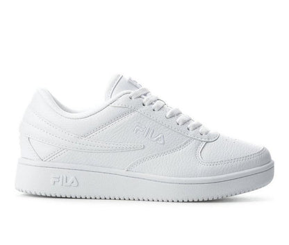 FILA Women's A Low White Leather Low Sneakers, Triple White, 5CM01116-100