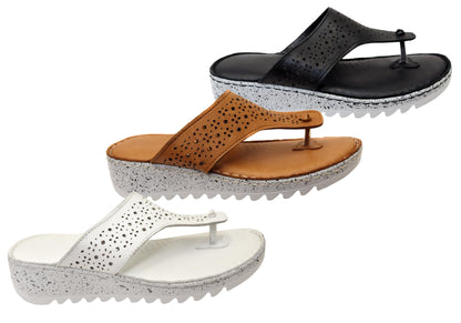 Orizonte Beau Womens Comfortable European Leather Thongs Sandals