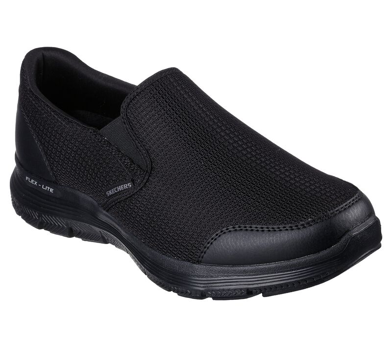 Mens Wide Fit Skechers Flex Advantage 4.0 Tuscan 232230W Black Slip Trainers