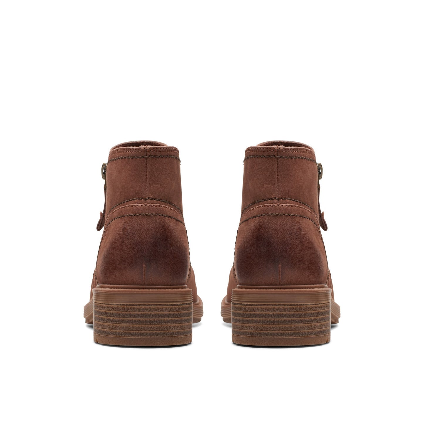 Clarks Hearth Dove 26174239 Womens Brown Nubuck Zipper Ankle & Booties Boots