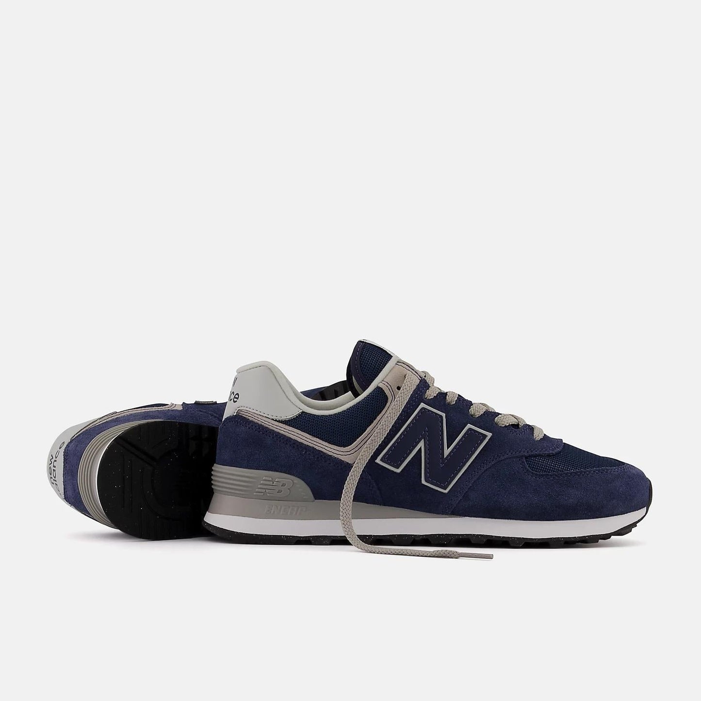 Men's Wide Fit New Balance ML574EVN Walking/Running Trainers - Exclusive - Navy ENCAP