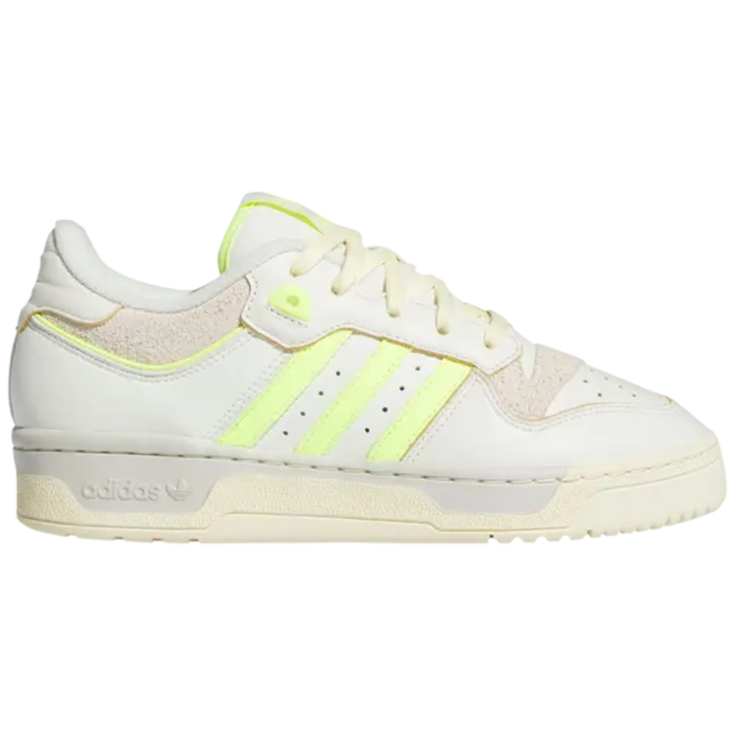 Adidas Women's Cream/Lucid Lemon Rivalry 86 Low Sneakers, IF4676 (No Box)
