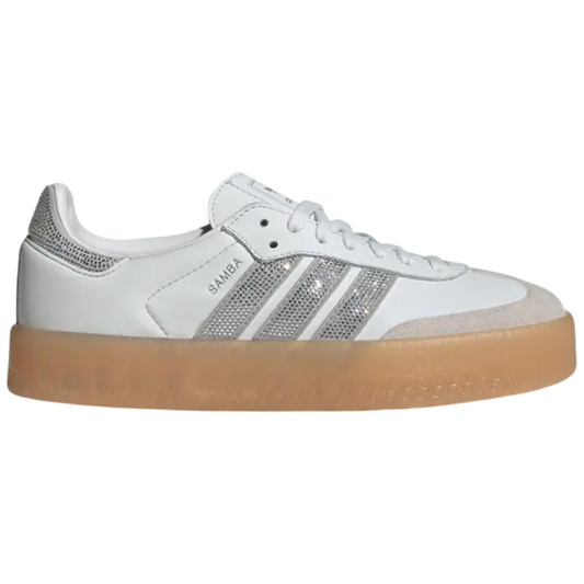 Adidas Originals Women's White/Silver Metallic Sambae Sneakers, IH4046