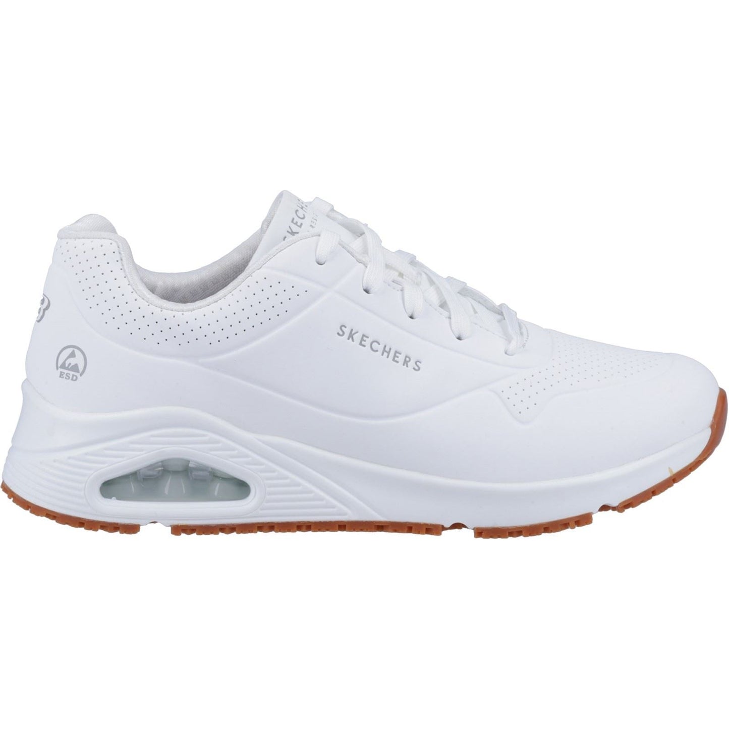 Men's Wide Fit Skechers 200054EC Uno SR Trainers - White