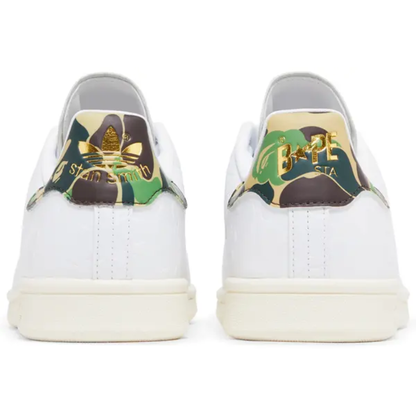 Adidas Originals Men's White BAPE x Stan Smith Sneakers, IG1115 (No Box)