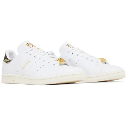 Adidas Originals Men's White BAPE x Stan Smith Sneakers, IG1115 (No Box)