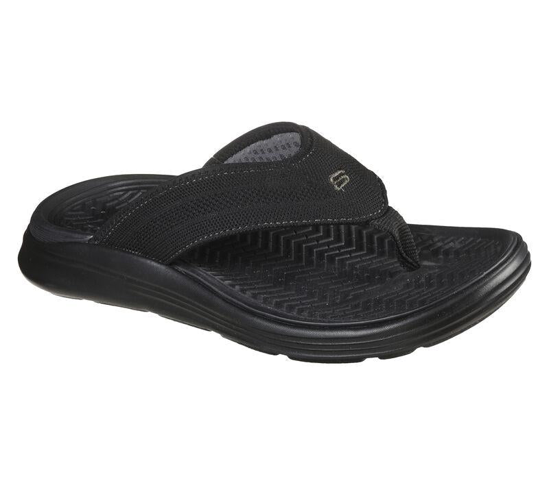 Men's Wide Fit Skechers 204383 Relaxed Fit Sargo Point Vista Flip Flops