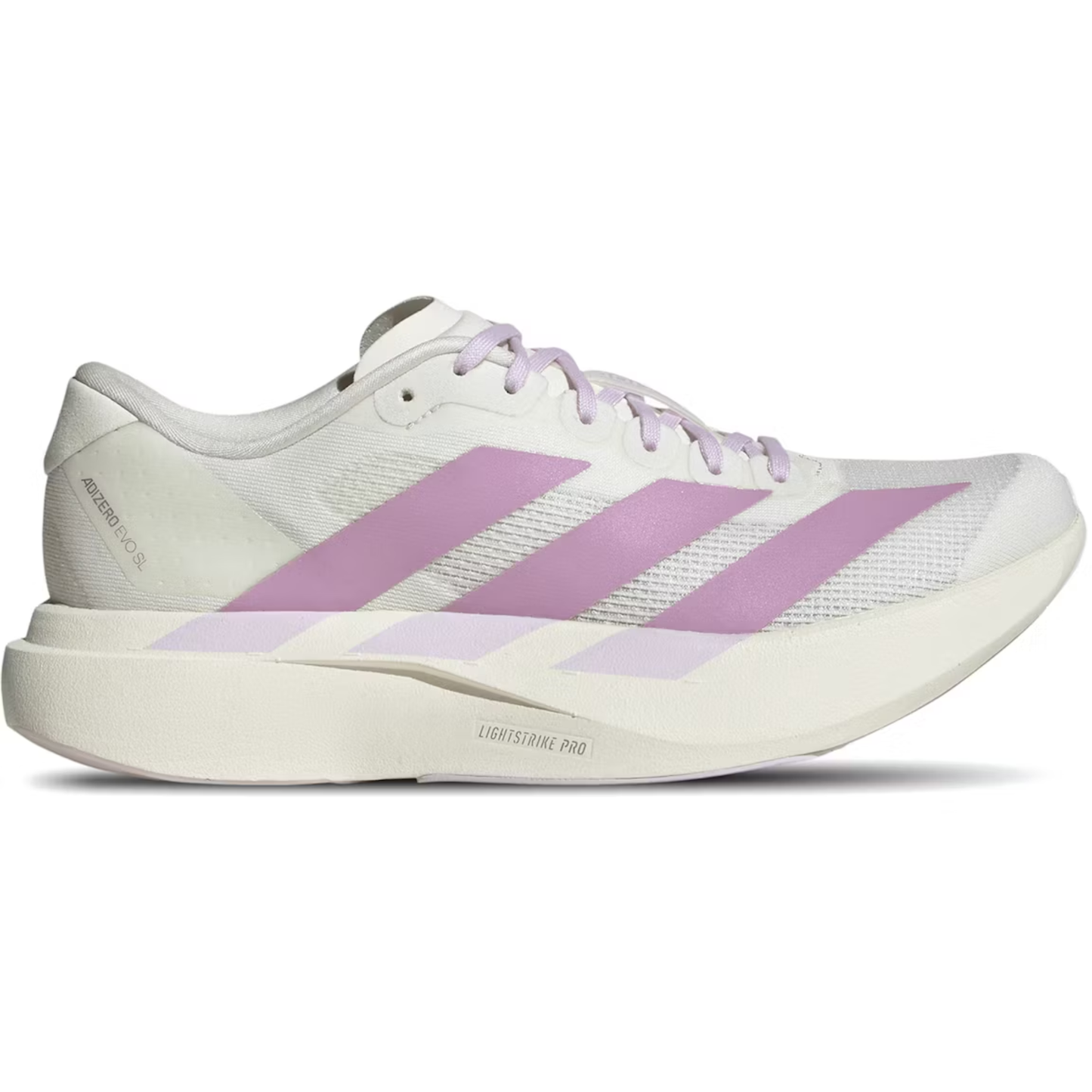 Adidas Women's Off White/LiLac Adizero Evo SL Sneakers, KI7354