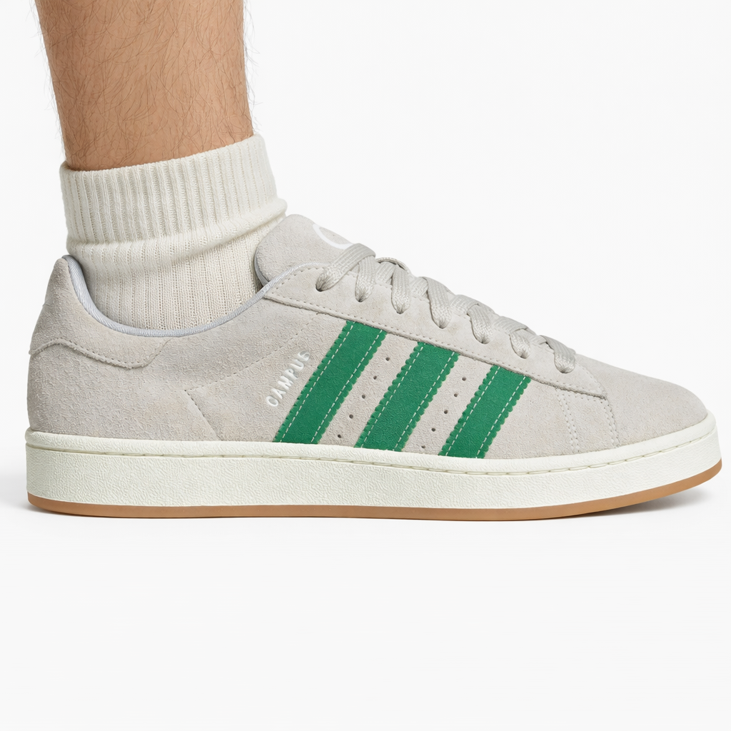 Adidas Originals Men's Campus 00s Sneakers, Grey/Green, JI3167
