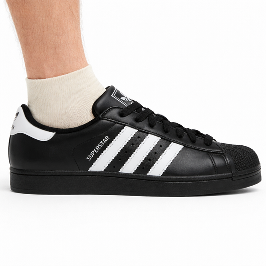 Adidas Originals Men's Black Superstar II Sneakers, JI0079