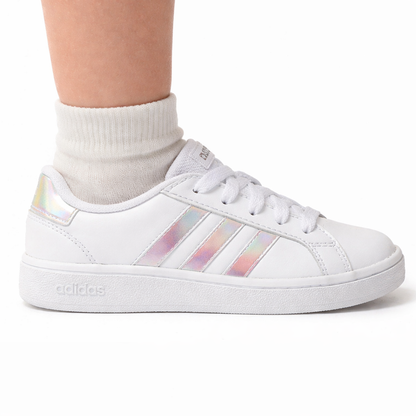 Adidas Kids' Iridescent Grand Court 2.0 Sneakers, GY2326 (Damaged Box)