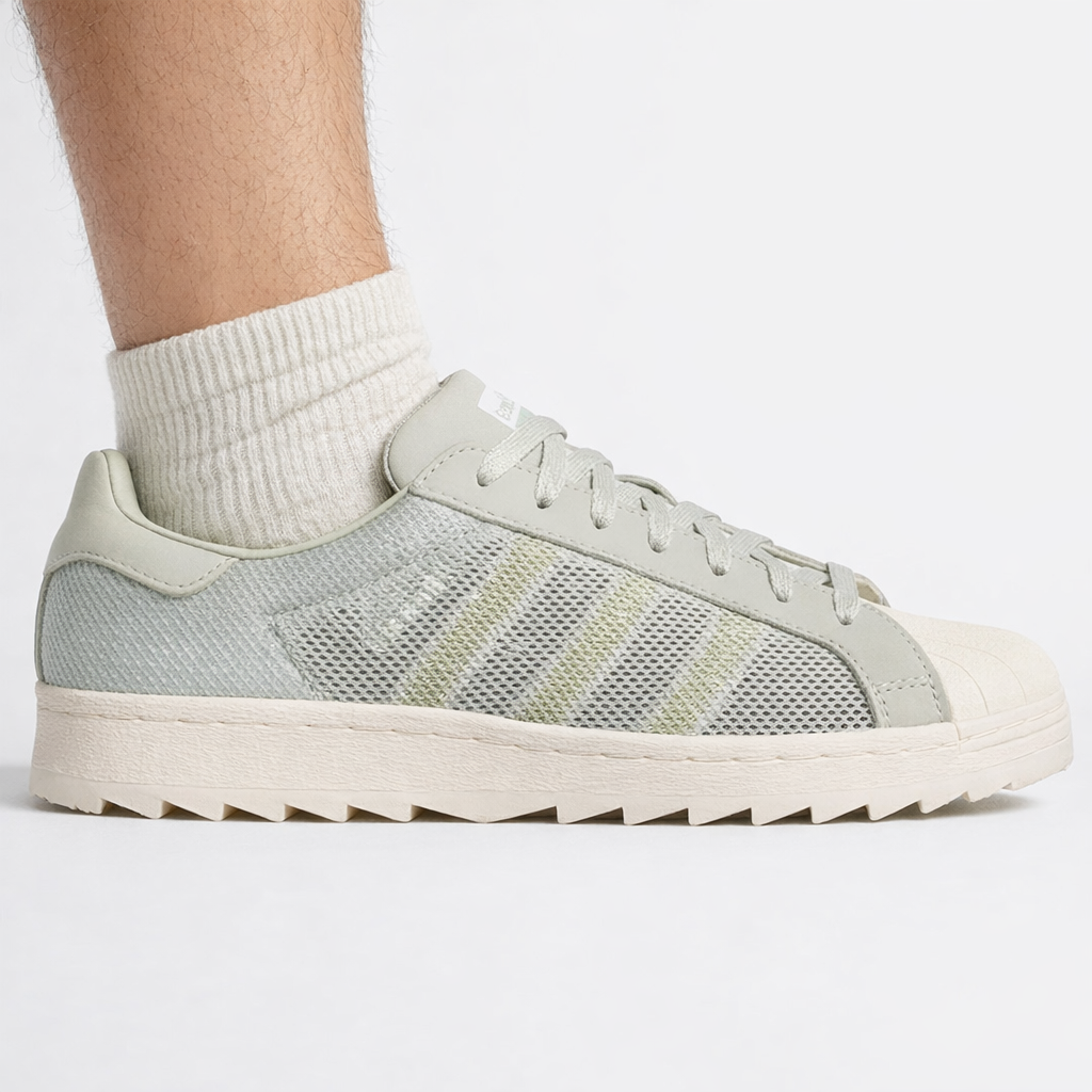 Adidas Originals Men's Green CLOT x Superstar Breathe Sneakers, IH3643 (No Box)