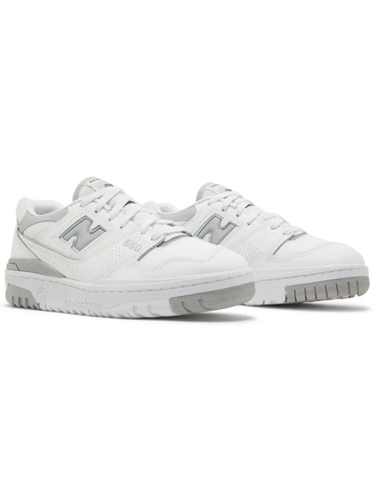 New Balance Women's 550 Chunky Sneakers, White/Rain Cloud, BBW550BB