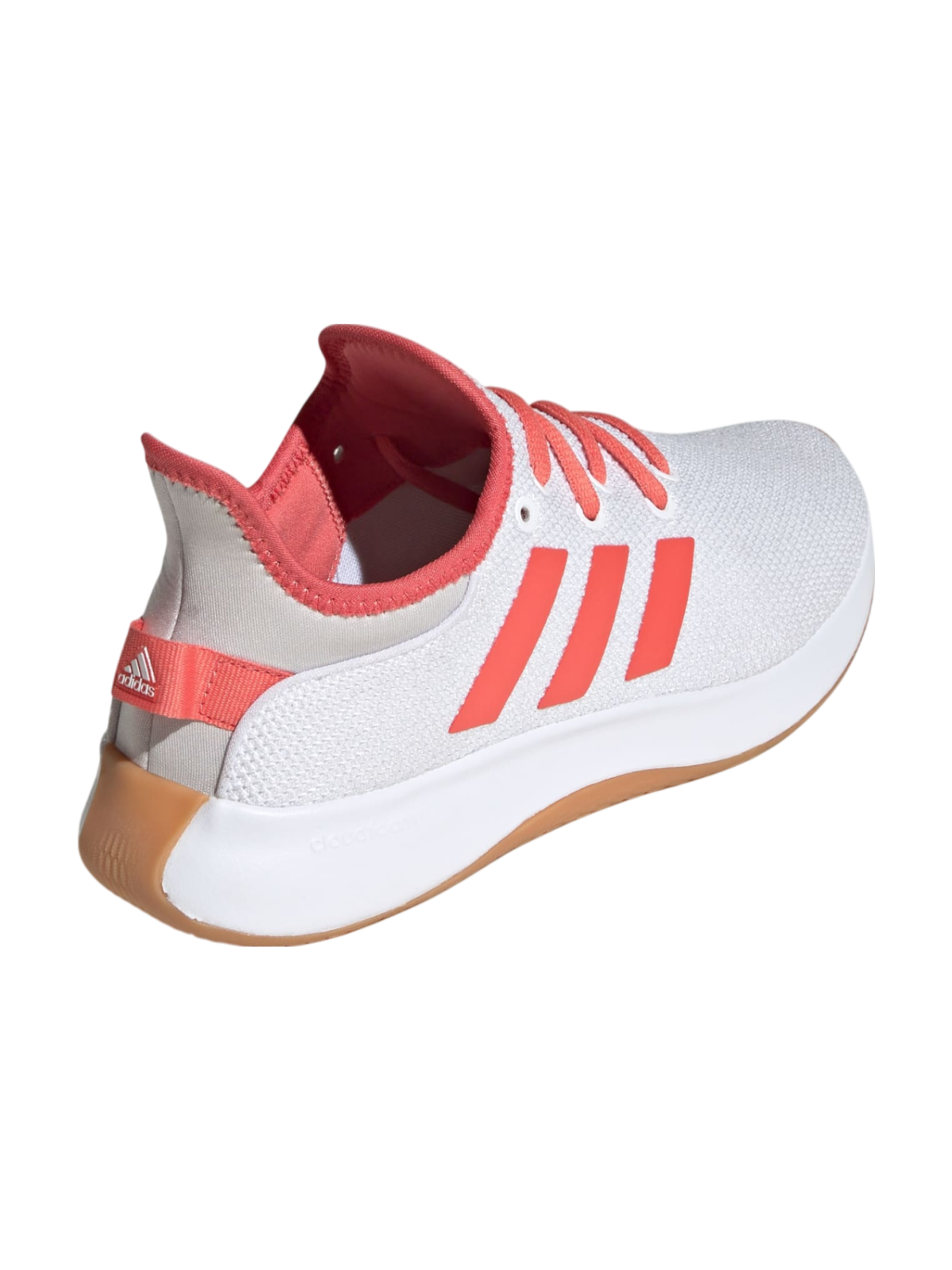 Adidas Women's White & Red Cloudfoam Running Shoes, JI4877