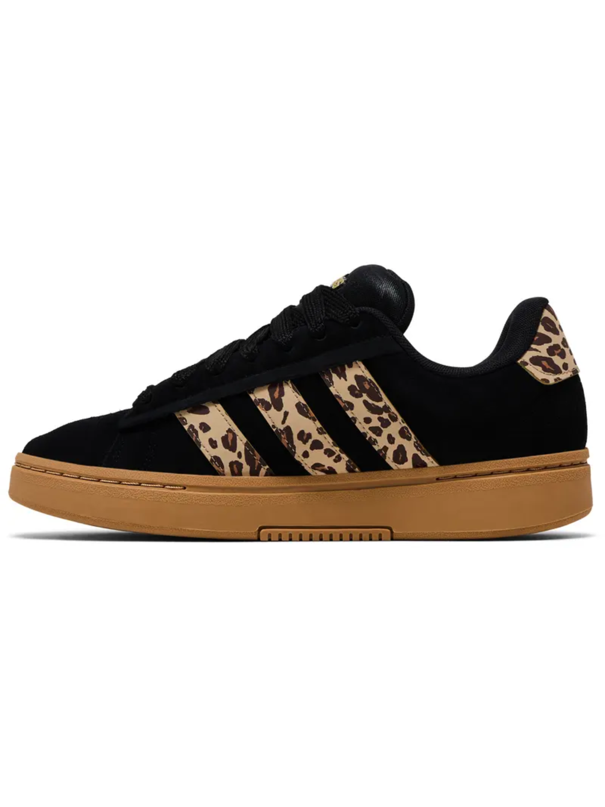 Adidas Women's Black Grand Court Alpha 'Leopard' Sneakers, JS2886