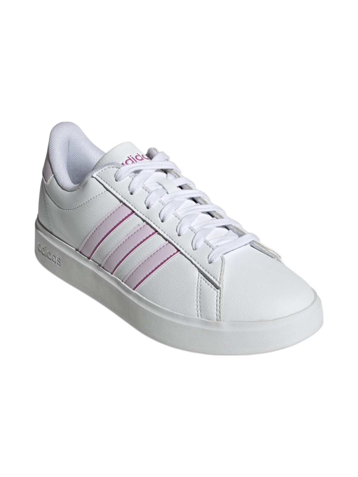Adidas Women's White/Lavender Grand Court 2.0 Sneakers, IG9242