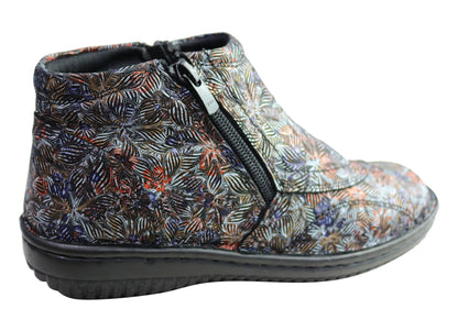 Cabello Comfort 5250-27 Womens Leather Ankle Boots