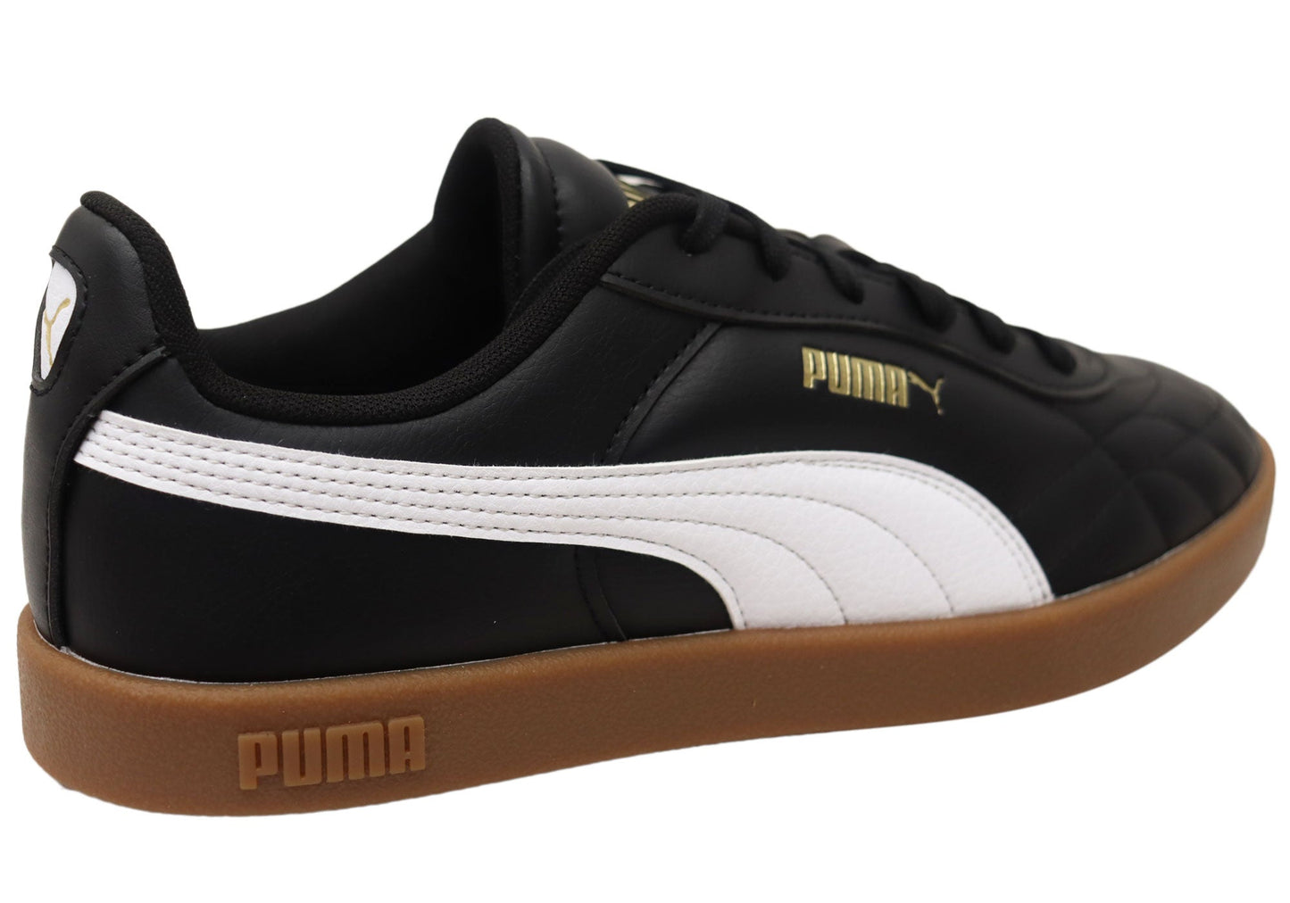 Puma Club II Indoor Mens Comfortable Lace Up Shoes Black White