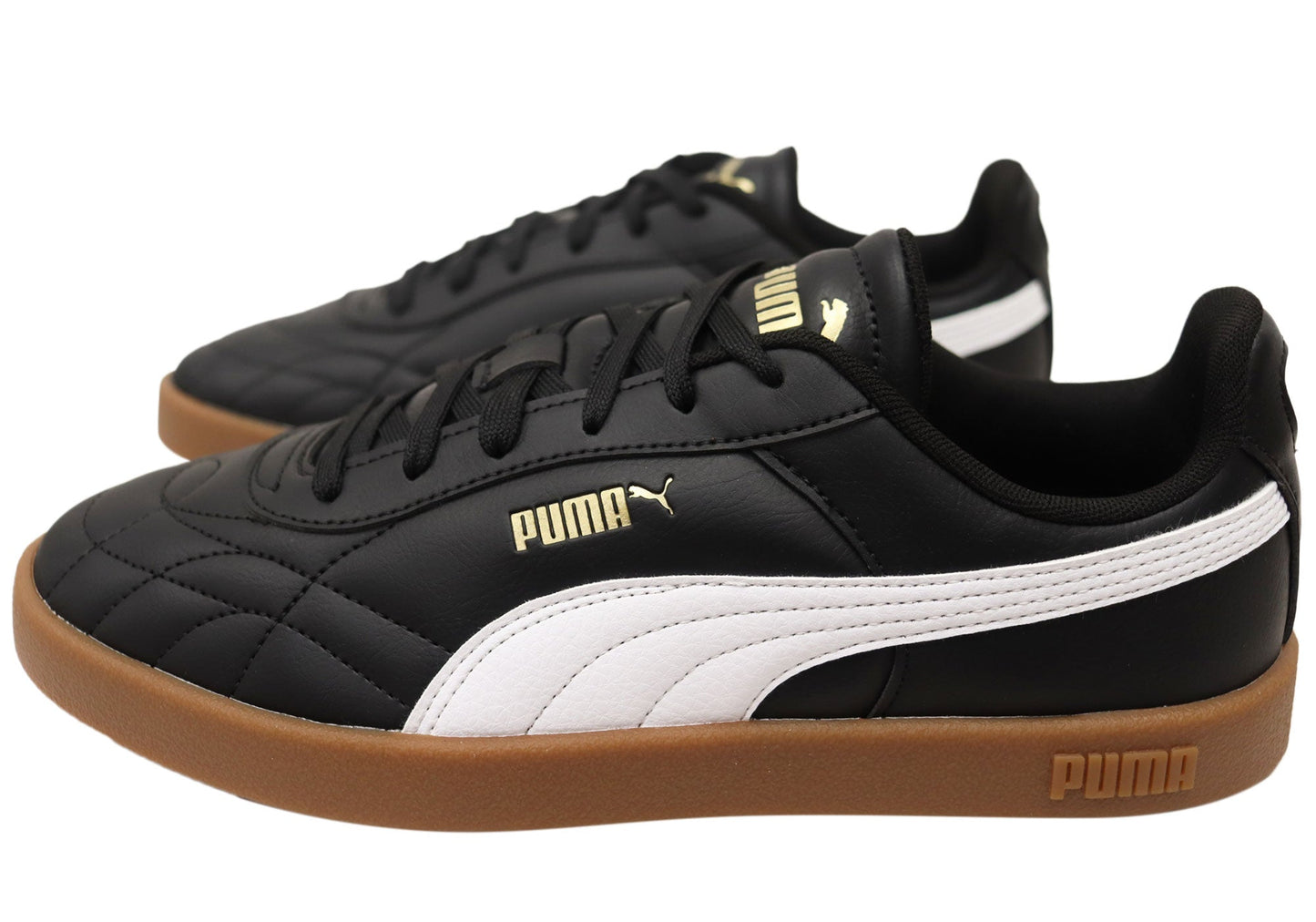 Puma Club II Indoor Mens Comfortable Lace Up Shoes Black White