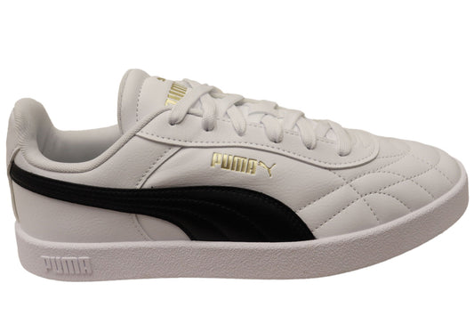Puma Club II Indoor Mens Comfortable Lace Up Shoes White Black