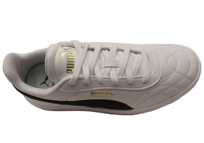 Puma Club II Indoor Mens Comfortable Lace Up Shoes White Black