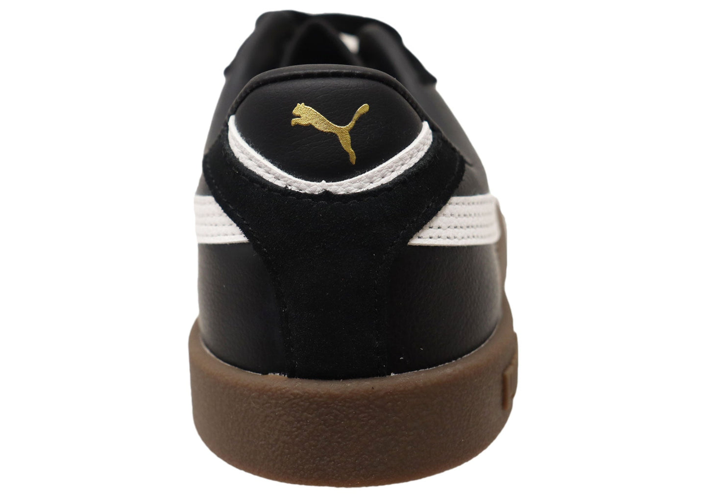 Puma Club II Era Mens Leather Lace Up Casual Shoes Black White