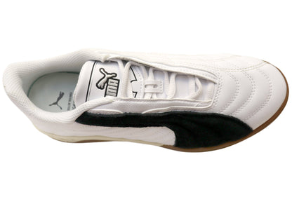 Puma Tifosi Calcio LS Mens Comfort Lace Up Casual Shoes White Black