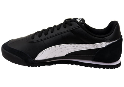 Puma Turino II OG Mens Comfortable Lace Up Casual Shoes Black White