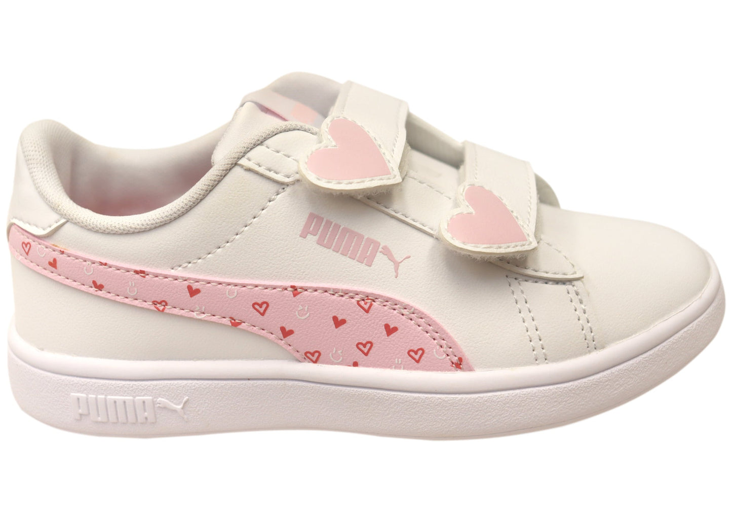 Puma Smash 3.0 Hearty V PS Kids Girls Adjustable Strap Sneakers