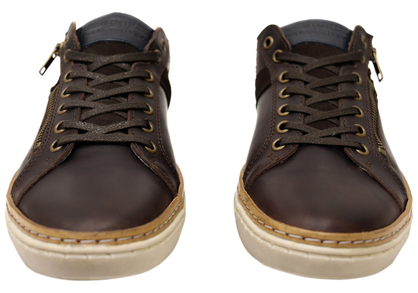 Wild Rhino Whistle Mens Comfortable Leather Lace Up Casual Shoes