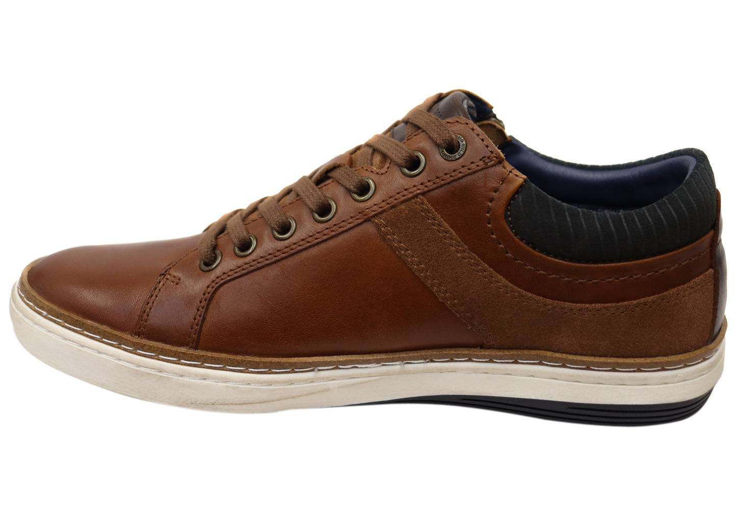 Wild Rhino Whistle Mens Comfortable Leather Lace Up Casual Shoes