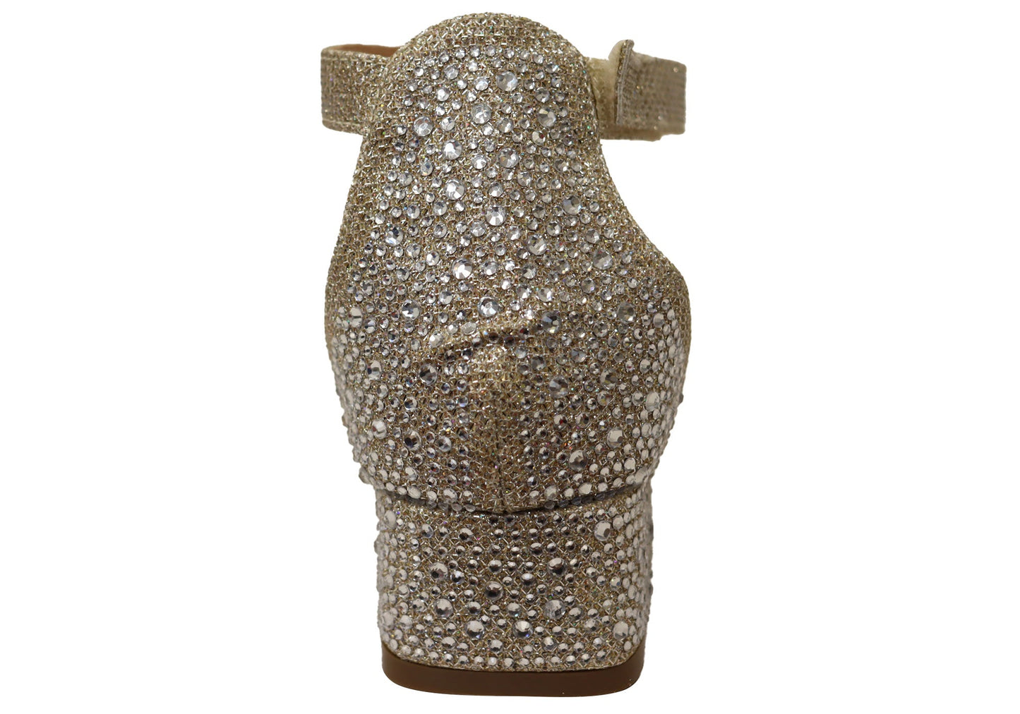 Grosby Allie Kids Girls Comfortable Low Heel Sandals Champagne