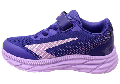Sfida Tempo Kids Girls Adjustable Strap Athletic Shoes Purple