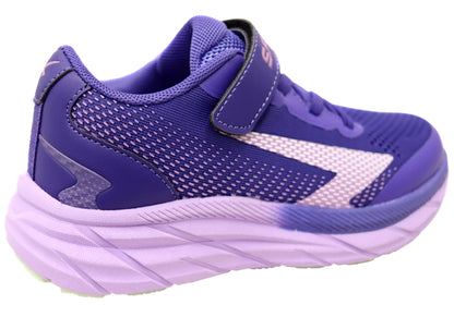 Sfida Tempo Kids Girls Adjustable Strap Athletic Shoes Purple