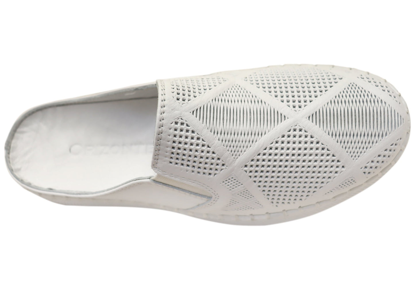 Orizonte Simmi Womens European Leather Closed Toe Open Back Mules