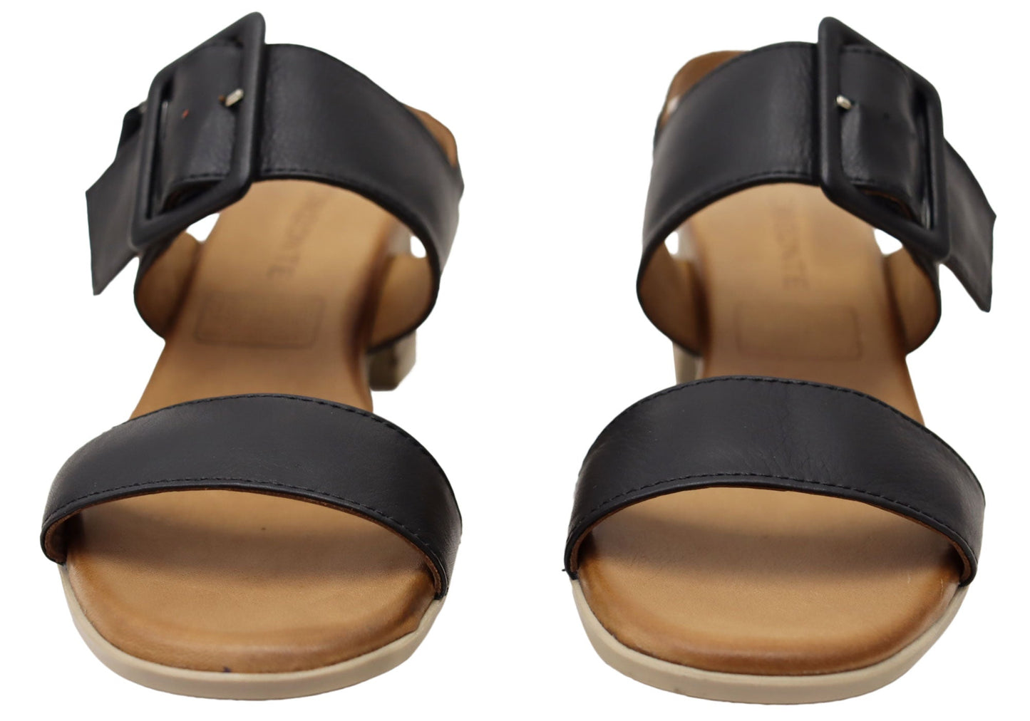 Orizonte Koda Womens Comfortable European Leather Low Heel Sandals