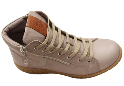 Cabello Comfort Reagan Womens Comfortable Leather European Ankle Boots