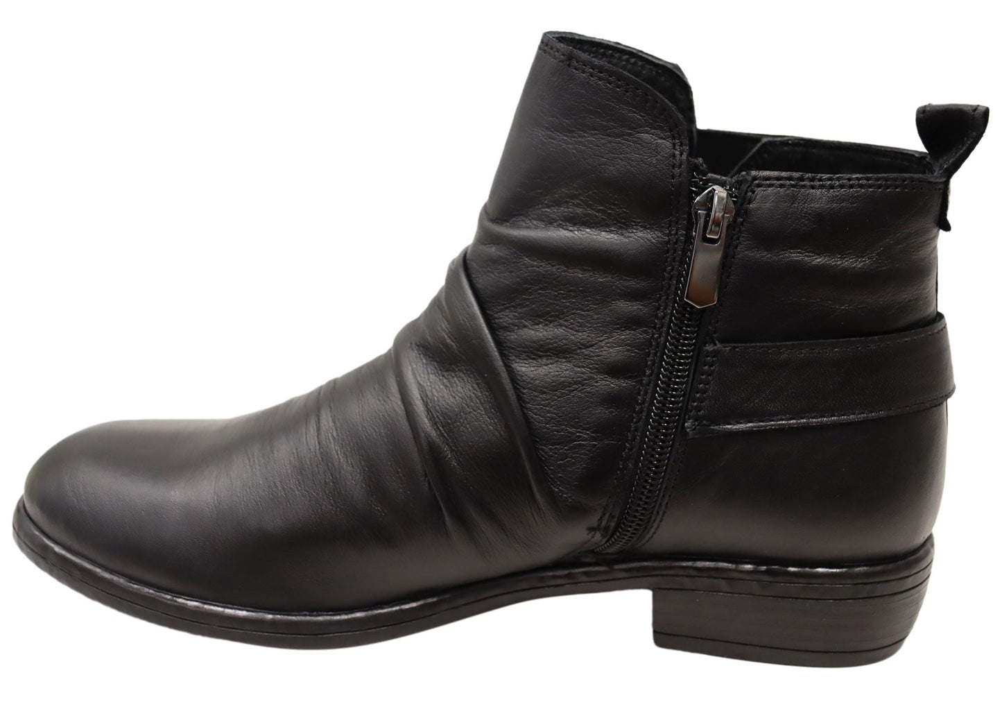 Cabello Comfort Enrich Womens Leather European Low Heel Ankle Boots