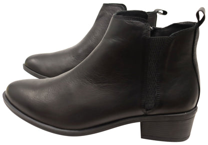 Cabello Comfort EG213 Womens Leather European Low Heel Ankle Boots