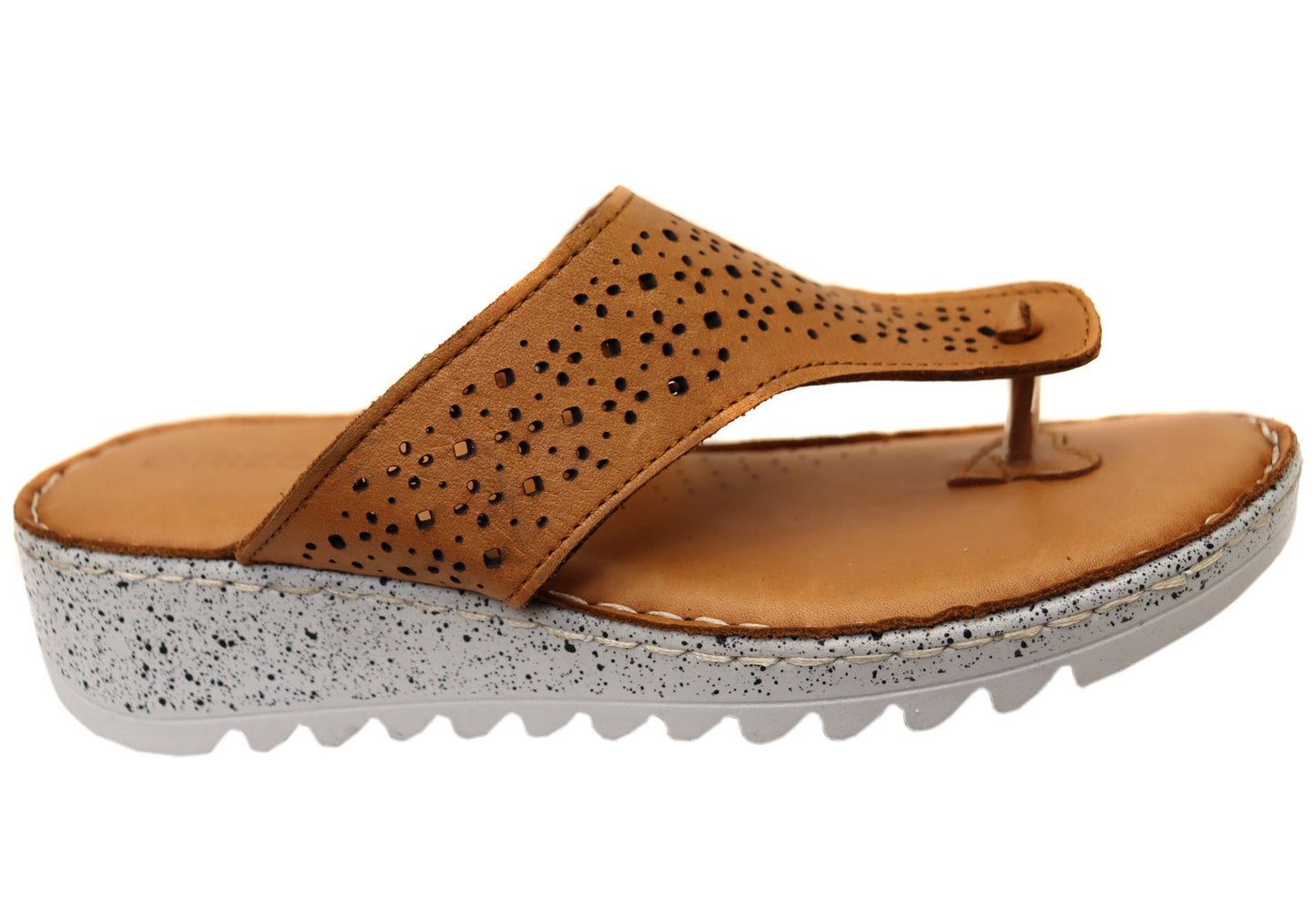 Orizonte Beau Womens Comfortable European Leather Thongs Sandals
