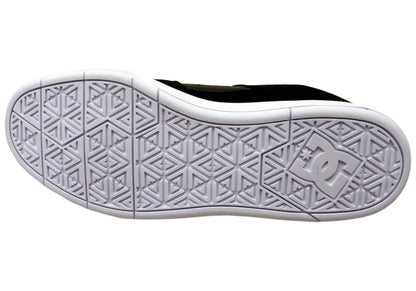 DC Shoes Mens Cure Comfortable Leather Lace Up Shoes Black