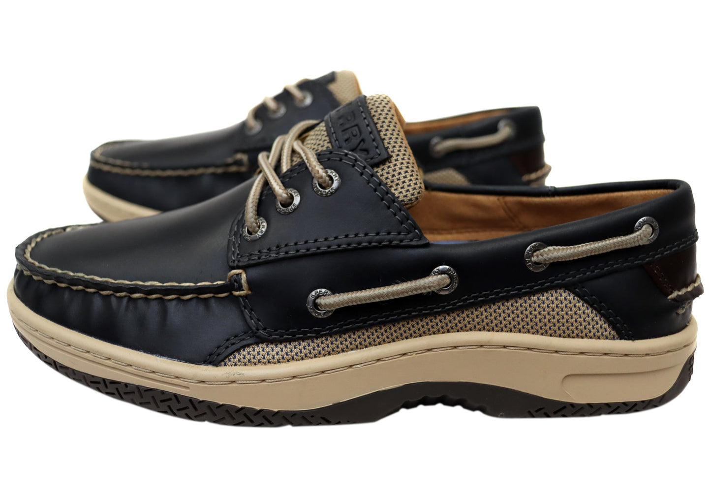 Sperry Mens Billfish Comfortable Wide Width Leather Boat Shoes